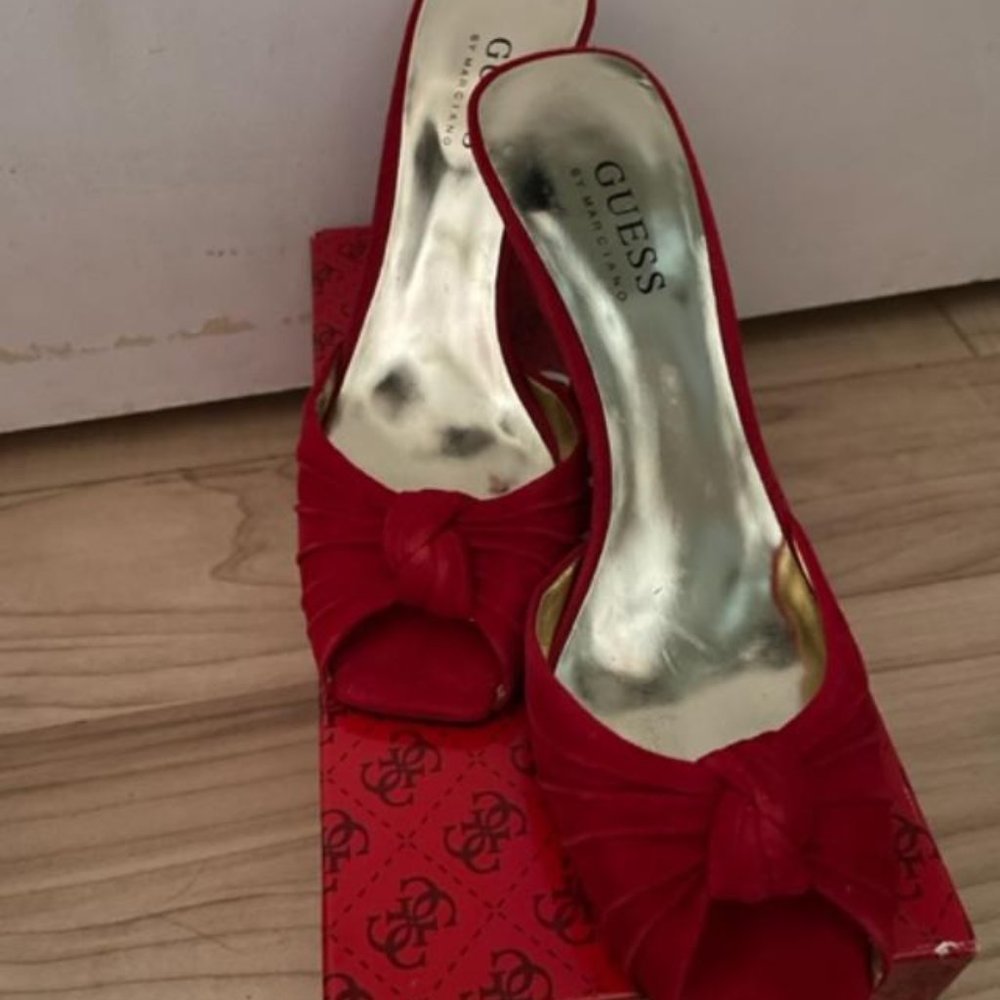 Red Suede Mules